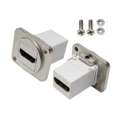 HDMI® Socket Panel Mount D Shape Data Interface Connector Adapter