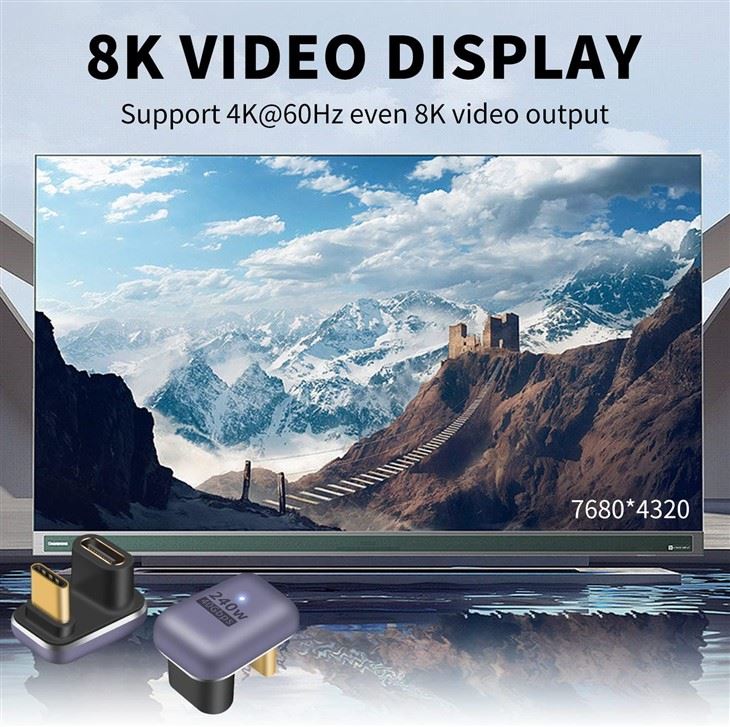 40Gbps USB C Extender Adapter 8k Video Audio Display Type C Extender