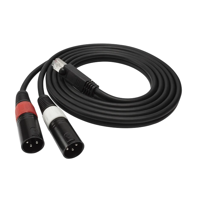 RJ45 Male To 2 X XLR Male Audio Patch Cable