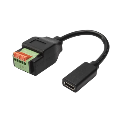 USB C Female To 5pins Terminal Block Extension Cable With Push Button
