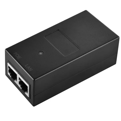24W Wall Mount Over Ethernet Adapter PoE Injector