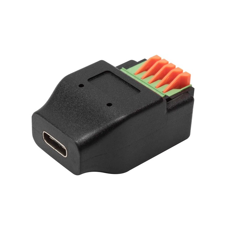 USB2.0 Type C Female To 5Pin Screwless Terminal Block