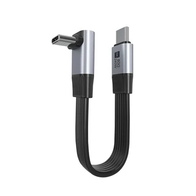 80G 240W Up Angled Flat Slim FPC Male To Male Extension Cable