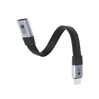 USB4 80Gbps 8K@60Hz 240W Fast Charging Male To Female USB-C FPC Extension Cable