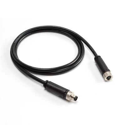 Waterproof M8 3Pin Male To Female Straight Cable